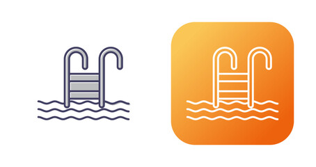 Water Stairs Vector Icon