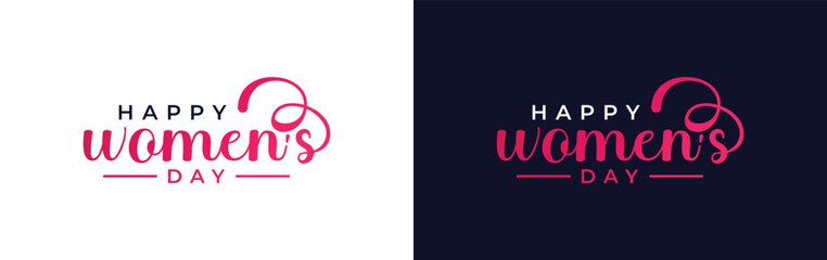 Happy Women's Day logo design. International women's day Logo Design. Women's love, vector design.