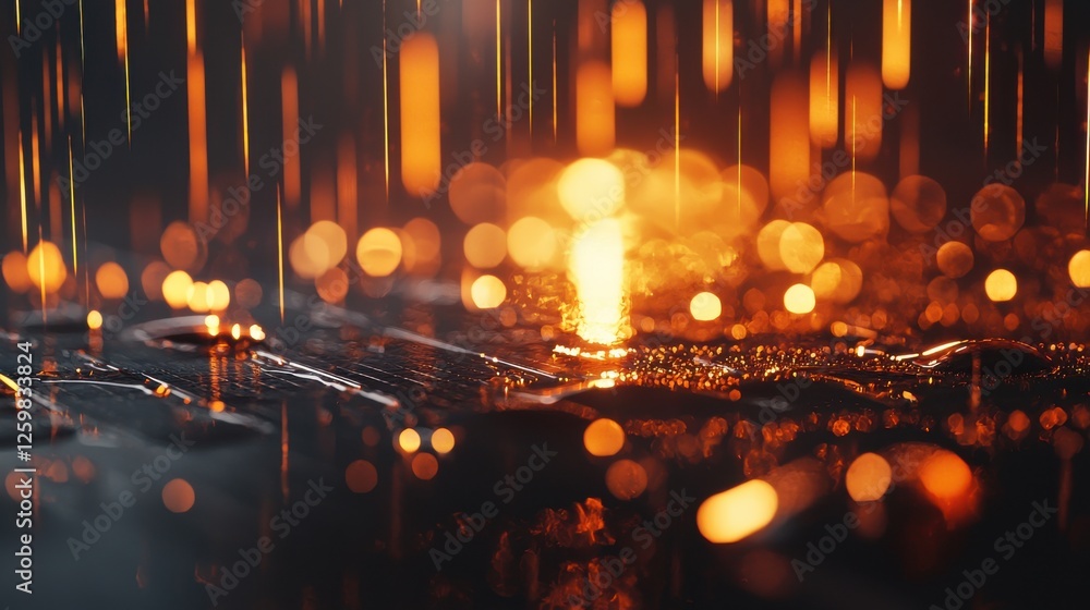 Poster mesmerizing prismatic light patterns in dynamic motion