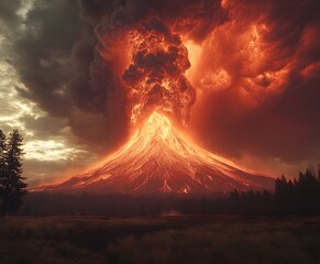 fire in the mountains Scenic view of lava against sky,Grindavik,Iceland