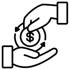 Cash Back  Icon Element For Design Graphic