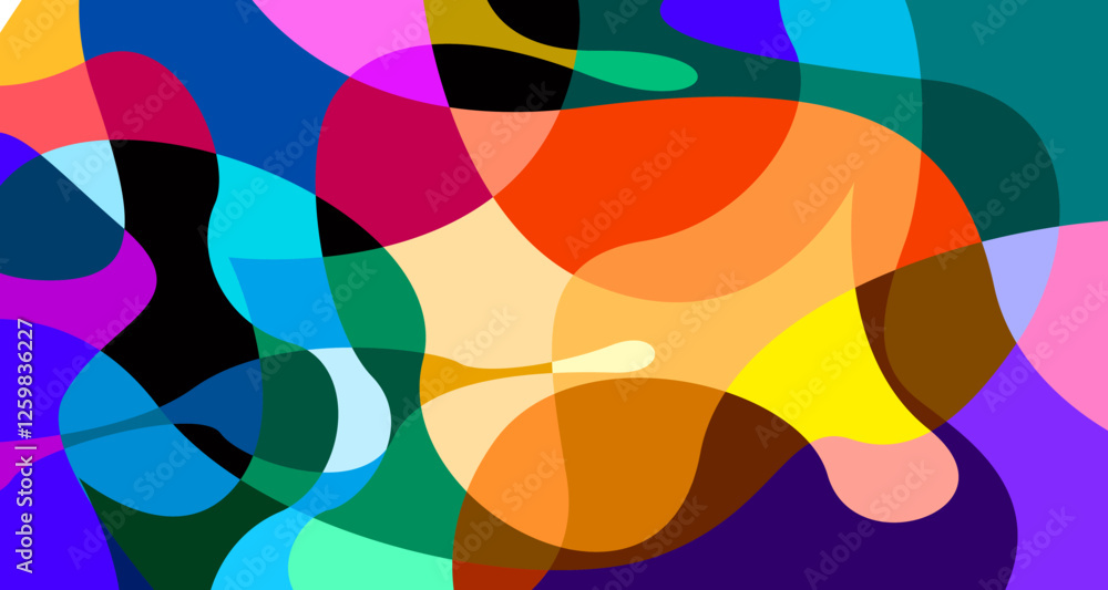 Poster vector colorful abstract psychedelic liquid and fluid background pattern