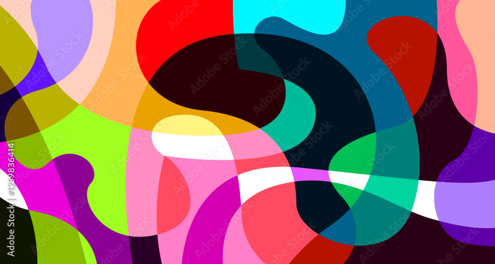 Poster vector colorful abstract psychedelic liquid and fluid background pattern