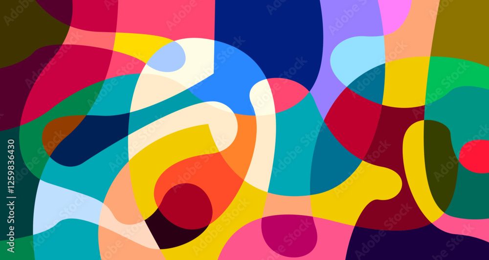 Poster vector colorful abstract psychedelic liquid and fluid background pattern