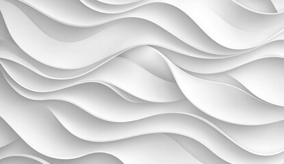 Obraz premium Abstract white wavy layered background design