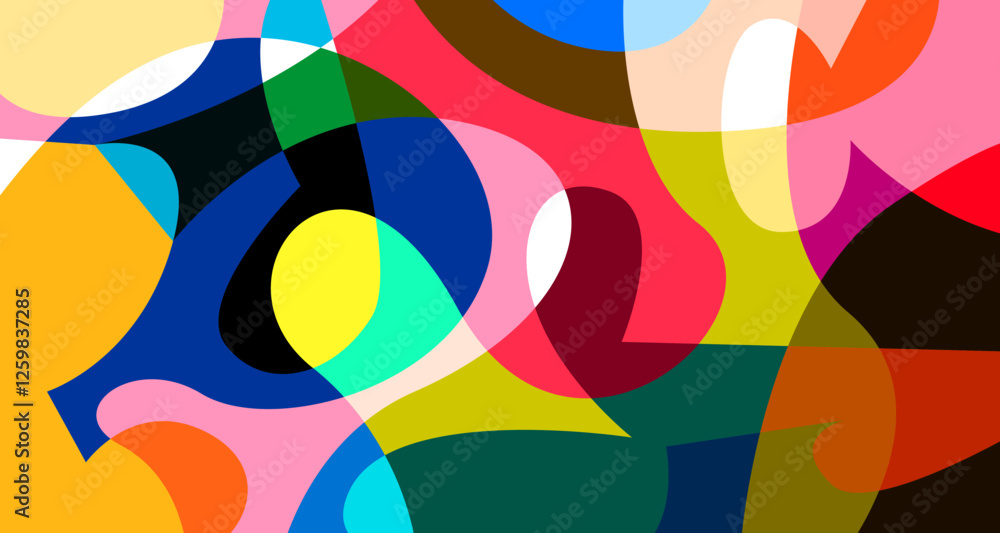 Poster vector colorful abstract psychedelic liquid and fluid background pattern