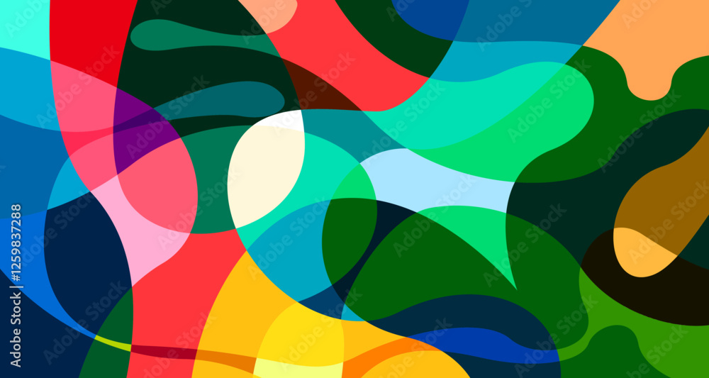 Poster vector colorful abstract psychedelic liquid and fluid background pattern