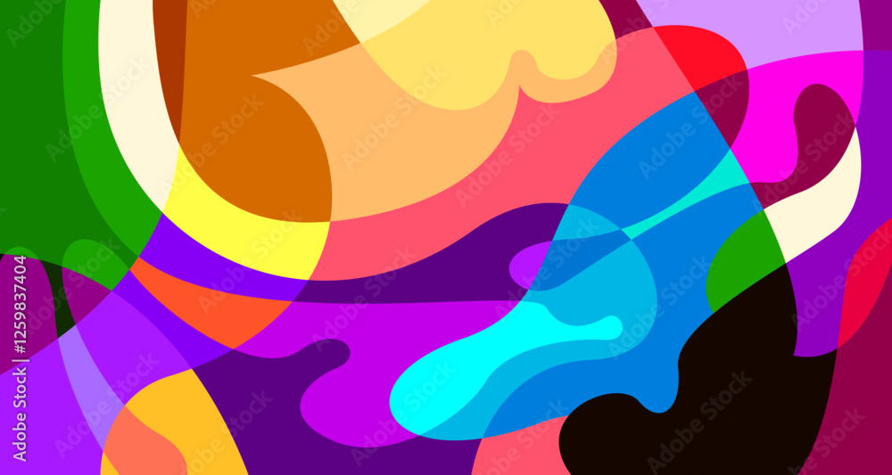 Poster vector colorful abstract psychedelic liquid and fluid background pattern