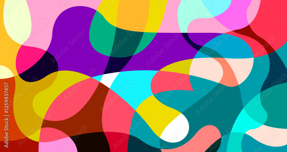 Poster vector colorful abstract psychedelic liquid and fluid background pattern