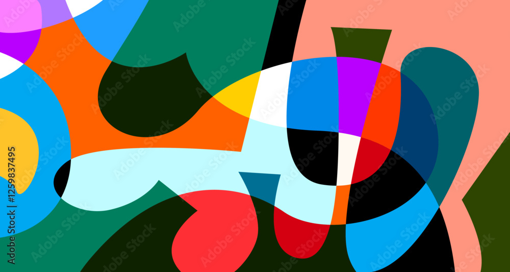 Poster vector colorful abstract psychedelic liquid and fluid background pattern