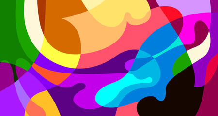 Vector colorful abstract psychedelic liquid and fluid background pattern	

