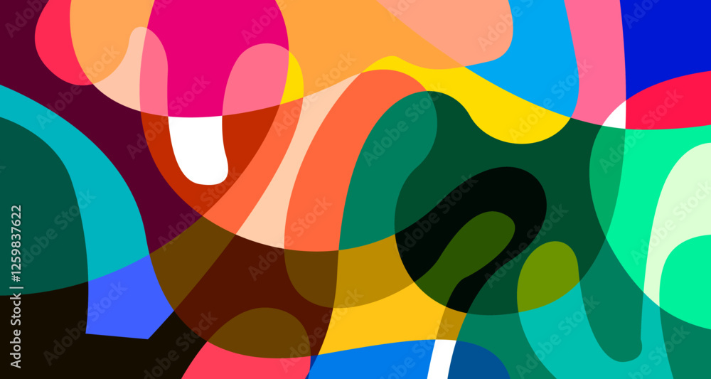 Poster vector colorful abstract psychedelic liquid and fluid background pattern