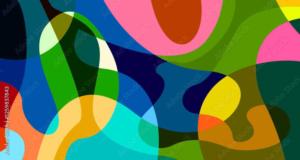 Poster vector colorful abstract psychedelic liquid and fluid background pattern