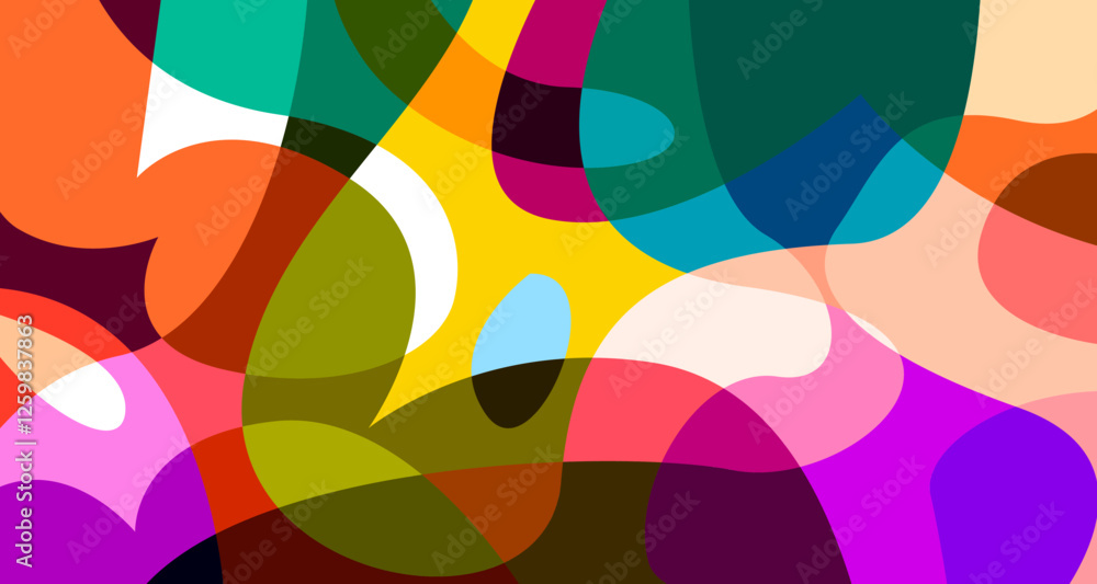 Poster vector colorful abstract psychedelic liquid and fluid background pattern