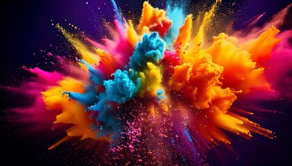 Obraz premium Holi themed Abstract background
