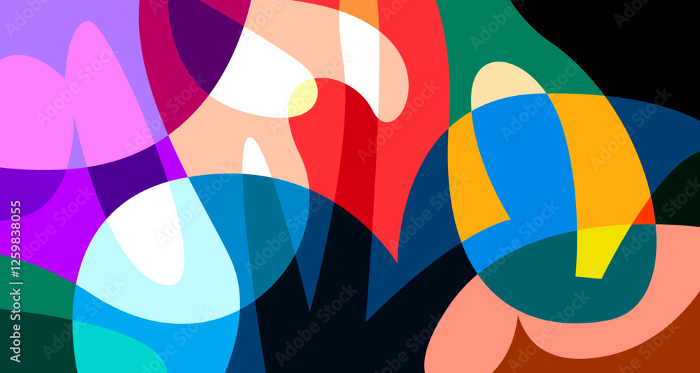 Poster vector colorful abstract psychedelic liquid and fluid background pattern