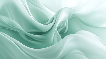 Obraz premium Soft mint green abstract background with light tones and gentle gradients. Emphasizing freshness and tranquility. Ideal for calming and modern designs.