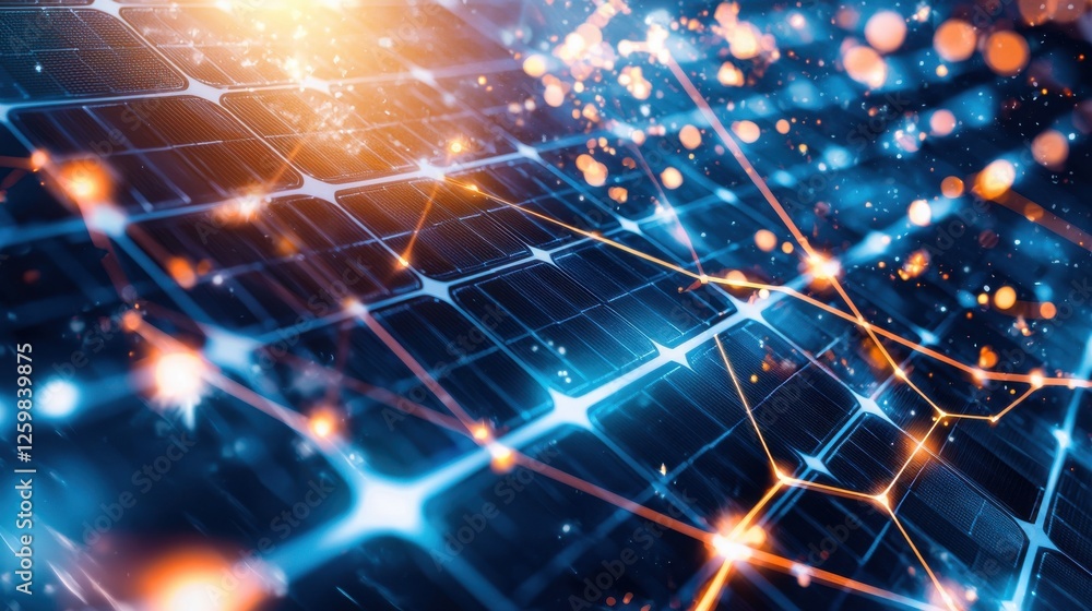 Poster futuristic digital networking and technology interconnection abstract background