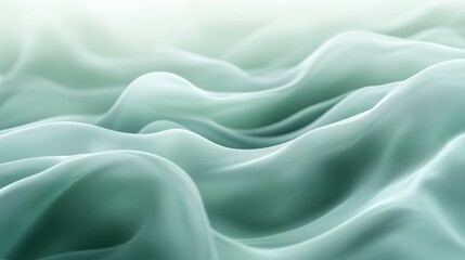 Obraz premium Soft mint green abstract background with light tones and gentle gradients. Emphasizing freshness and tranquility. Ideal for calming and modern designs.