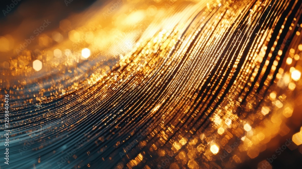 Poster abstract shimmering golden light rays creating radiant luminous textured glittering background