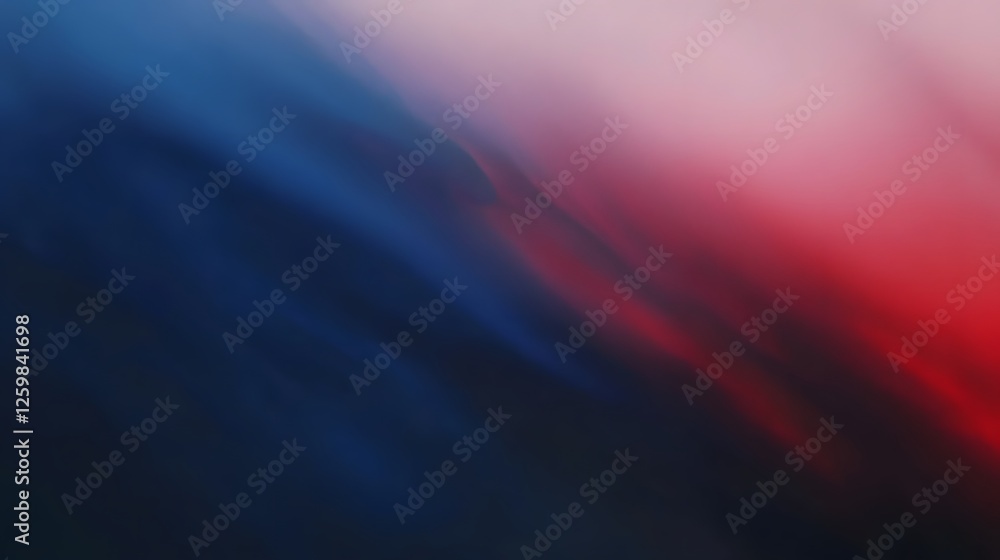 Poster captivating abstract digital artwork featuring flowing waves of vibrant red and deep blue hues creat