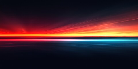 Elegant abstract gradient blending blue to red with subtle edge lines on a dark, blurred background, creating depth and sophistication.