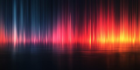 Elegant abstract gradient blending blue to red with subtle edge lines on a dark, blurred background, creating depth and sophistication.