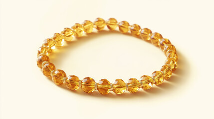 Obraz premium Elegant Yellow Crystal Bracelet for Fashion and Jewelry Design on Soft Background