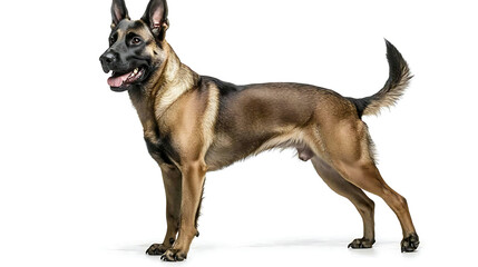 Obraz premium A brown and black dog with a black nose. generated using AI