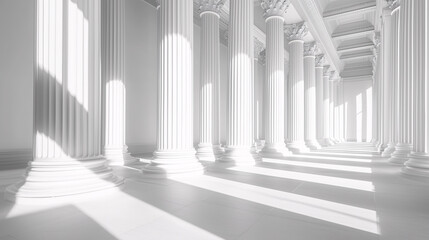 Minimalist depiction of greek columns