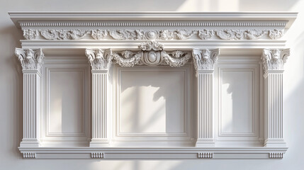 Obraz premium Minimalist depiction of greek columns
