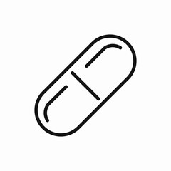 Medicine capsule icon vector sign
