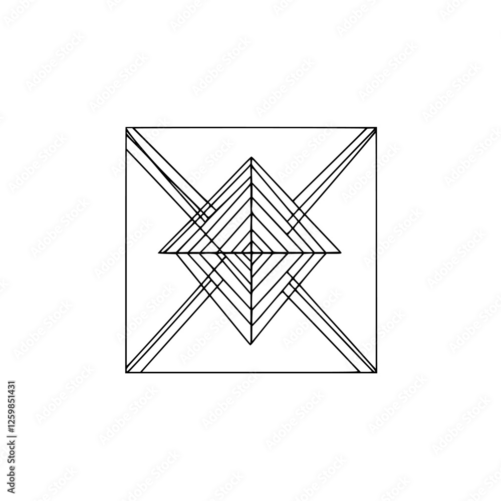 Aufkleber vector illustration in hand-drawn style depicting geometric patterns and shapes on a plain backgroun