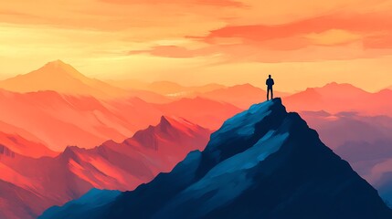 sunset in the mountains