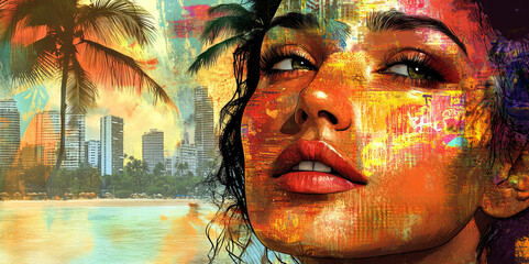 A cheerful middle-aged man with gray hair, wearing sunglasses, a yellow hat, and green Mardi Gras beads, holds his young son in a lively parade crowd, sharing a joyful family moment.