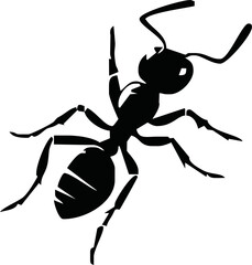 Ant silhouette vector. Ant Vector Design Logo. Ant Illustration With Various Shapes