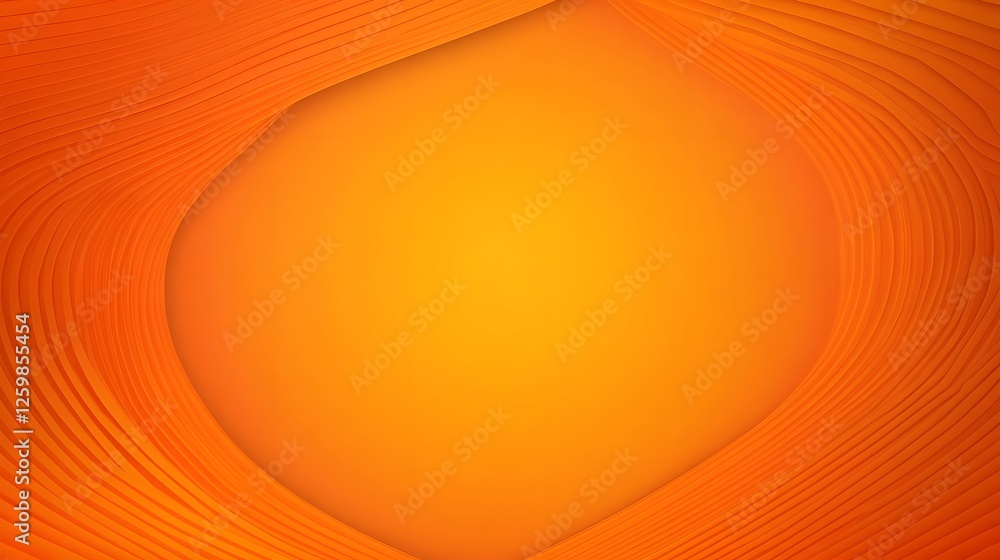 Poster orange textured layers frame central gradient circle design