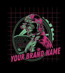 Design Tshirt Night Pilot