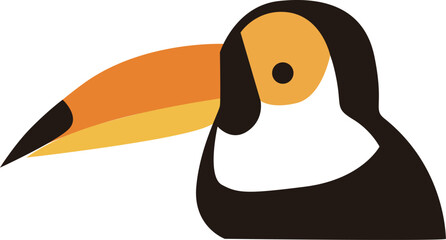 オニオオハシのかわいいベクターイラスト素材