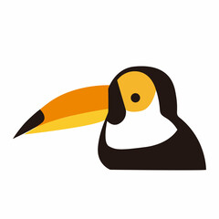 オニオオハシのシンプルなアイコンイラスト素材