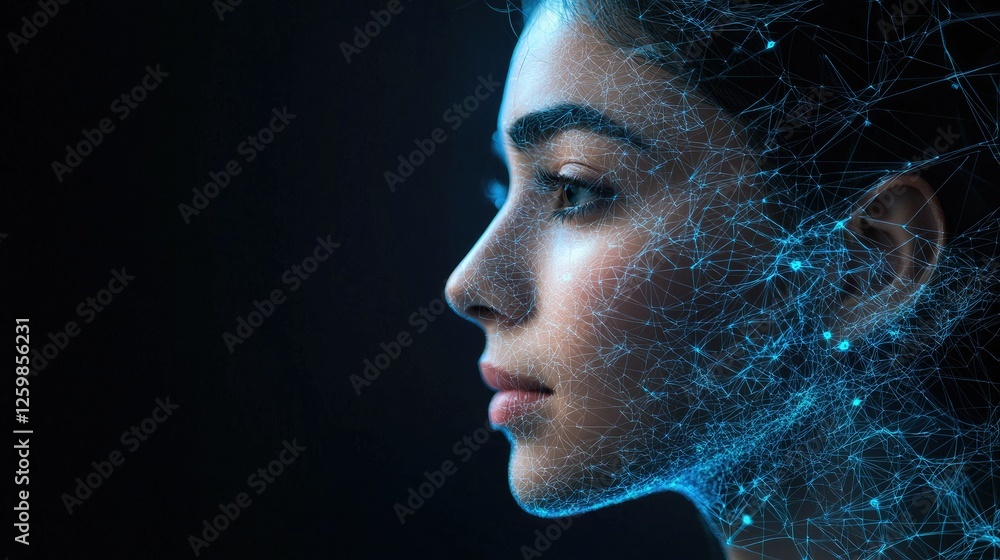 Aufkleber ai-powered customer service in india, chatbot and virtual assistant interface, copy space.