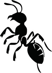 Ant silhouette vector. Ant Vector Design Logo. Ant Illustration With Various Shapes