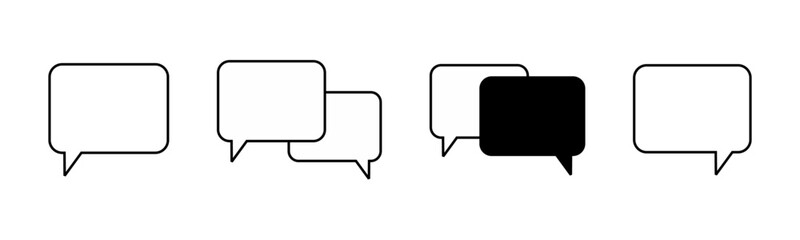Speech Bubble Chat vector icon. Blank empty bubbles vector design elements