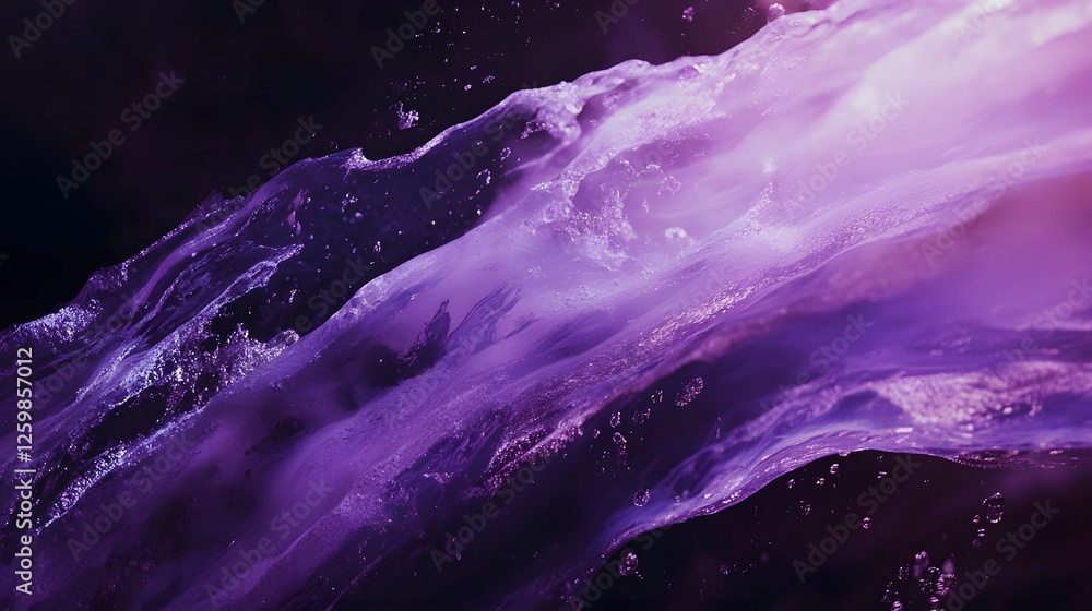 Poster captivating abstract landscape featuring mesmerizing swirls of bioluminescent aurora in a surreal ot