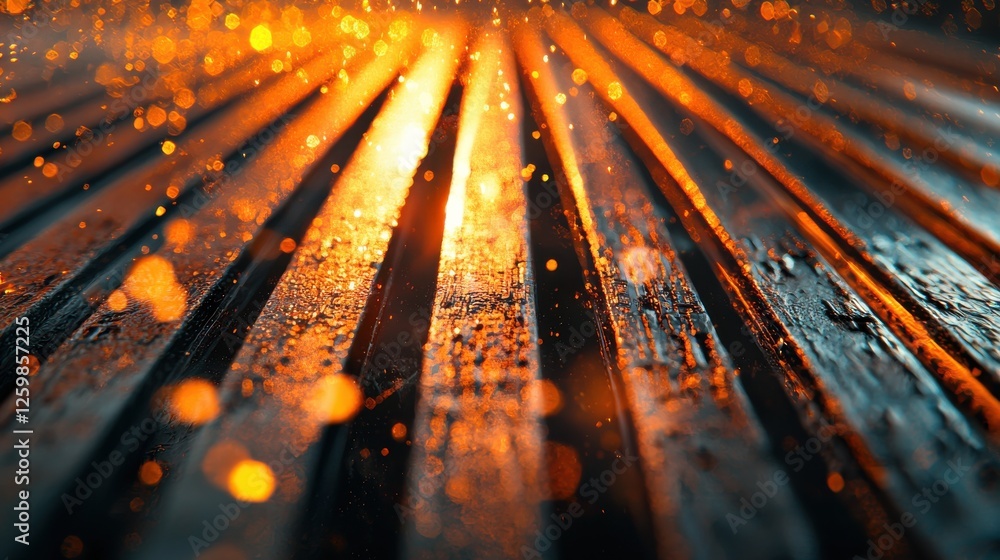 Poster intense glowing shimmering rays of fiery ignited colorful abstract light background