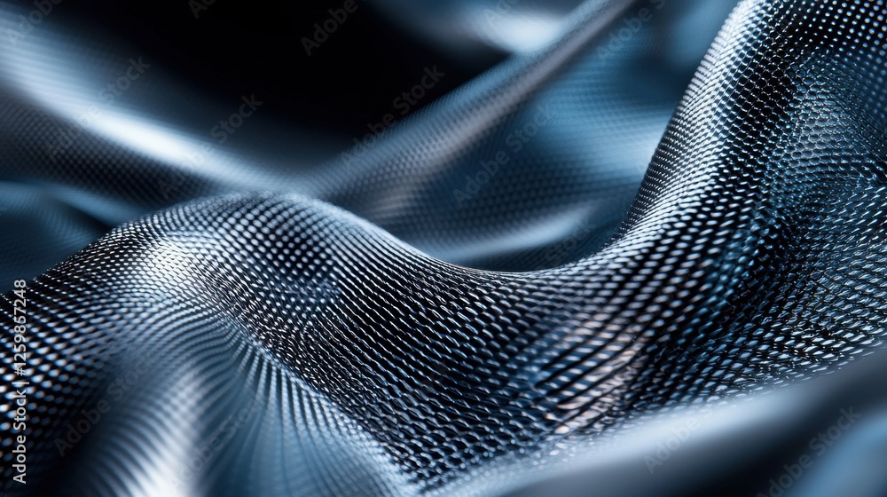 Poster mesmerizing monochrome waves dynamic digital abstract art with captivating geometric patterns and fl