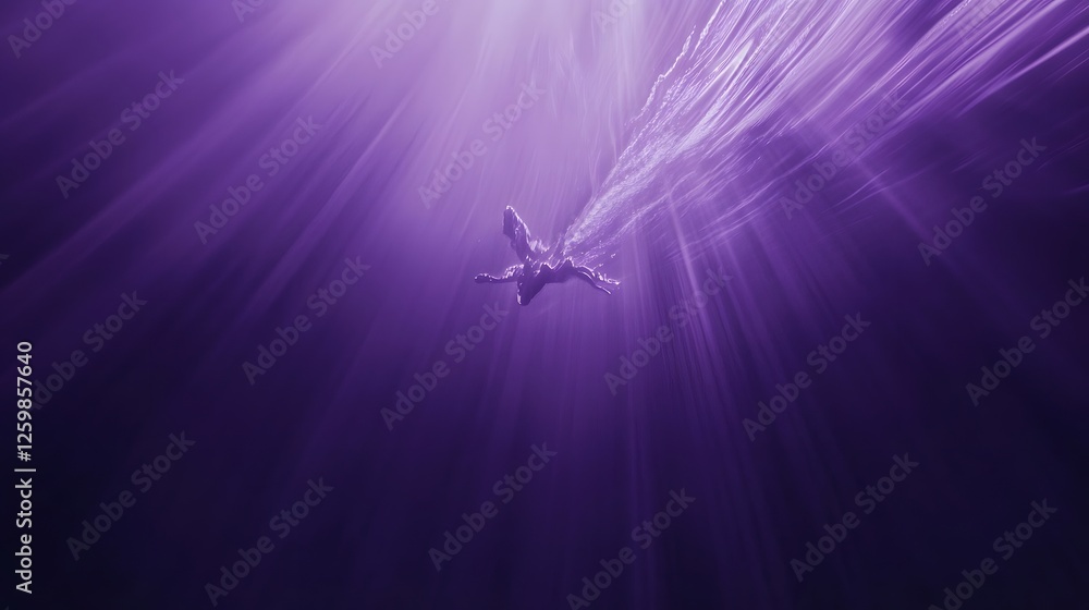 Poster glowing celestial rays of light shining through the cosmic background creating a dynamic and visual 