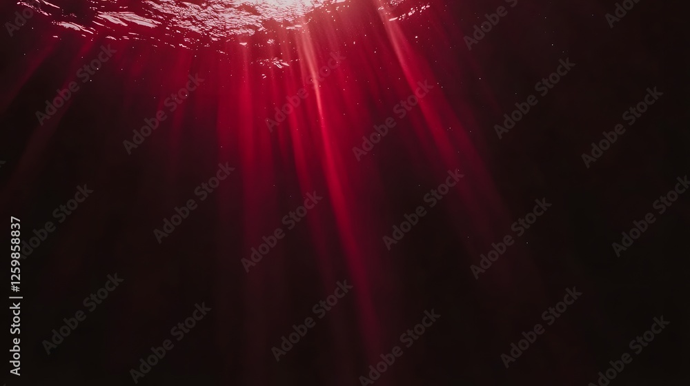 Poster dramatic and visually striking abstract image depicting glowing cosmic rays beams of energy and ethe