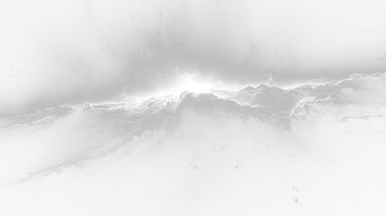 a black and white image of a sun shining through the clouds