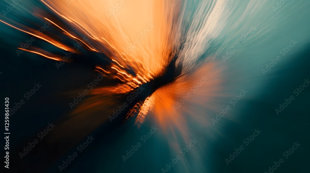 Aufkleber fiery burst of radiant energy and dynamic motion illuminating the abstract chaos with a powerful sho